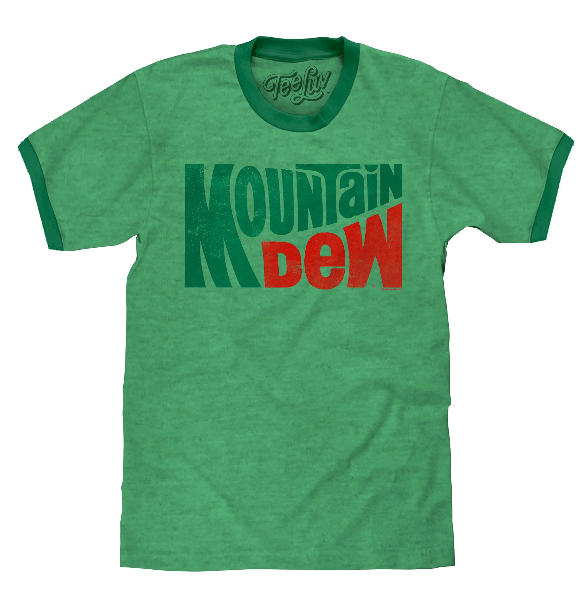 Vintage Mt Dew Ringer T-Shirt - Green