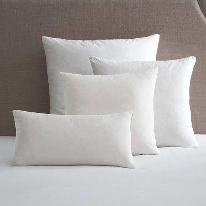 Down Alternative Pillow Insert, Feather Pillow Insert, Lumbar Pillow, Soft White Design, Ideal for Comfort and Support