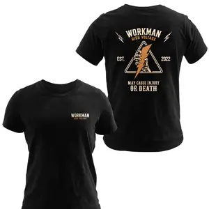 High Voltage Workman Graphic T-Shirt, Vintage Electrical Warning Tee, Soft Cotton Blend Shirt, Industrial Apparel for Electricians, Ideal Gift for Workers in Dangerous Jobs