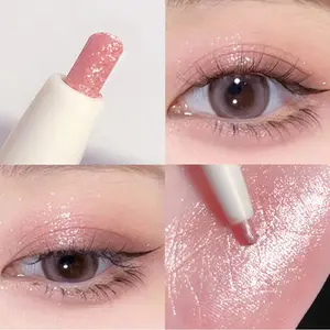 Glitter Pink Lying Silkworm Pen Color Natural Brightening Matte Eye Shadow Pencil Shimmer Glue Eyeliner Waterproof Korean Makeup