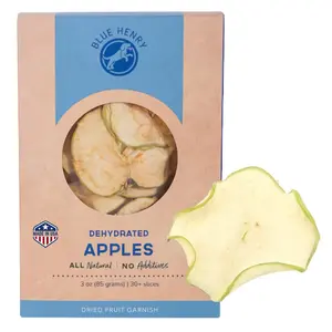 BlueHenry Dehydrated Fall|Winter Fruit Garnish Slices Pear or Apple - 3oz Bag - 25+ slices Made in USA - All Natural - Vegan, Gluten Free - For Cocktails, Baking, Snacks