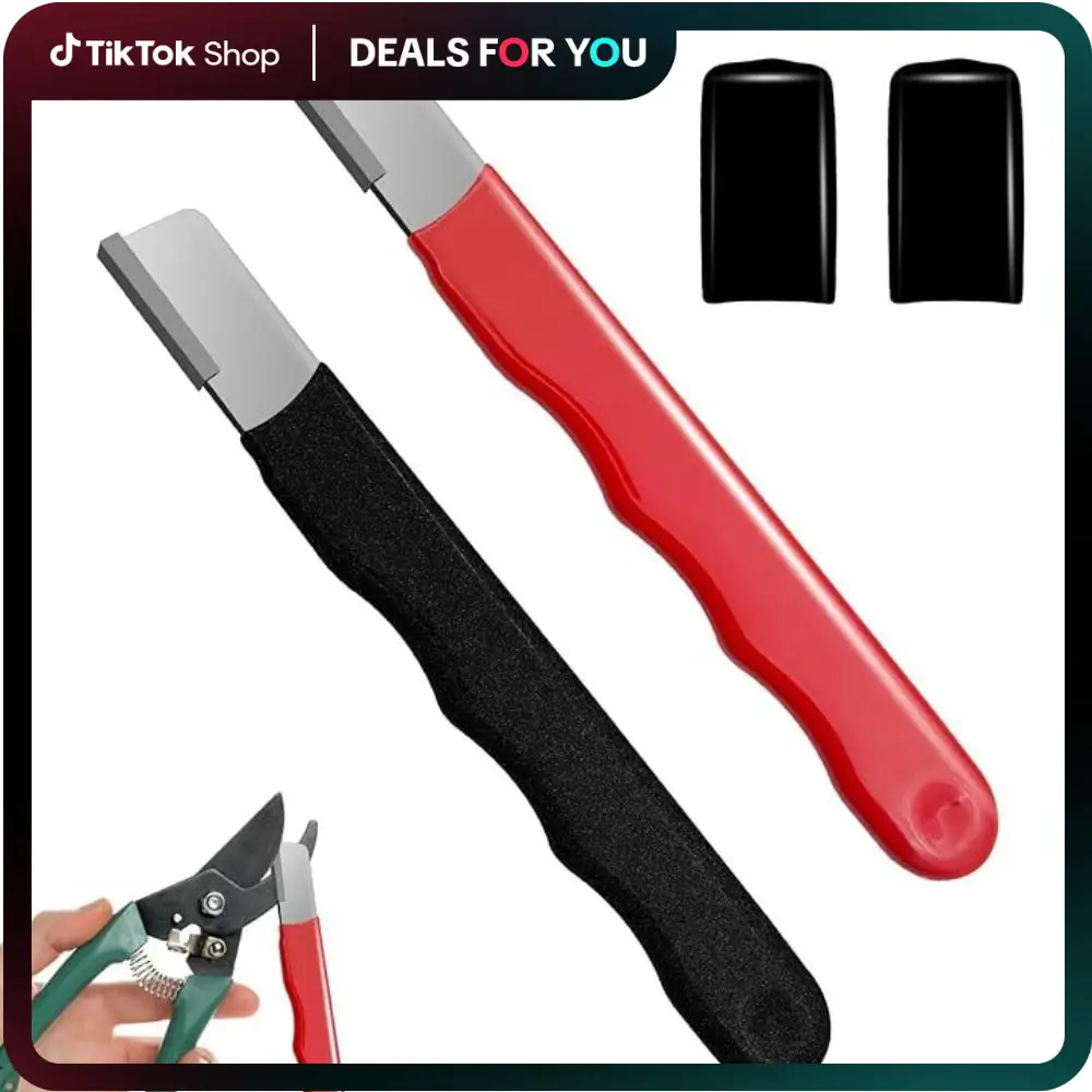 Kitchen Knife Sharpener, Tungsten & Diamond Ceramic Sharpening Stone For All Blades, Suitable for Garden Shears knives, Portable Black