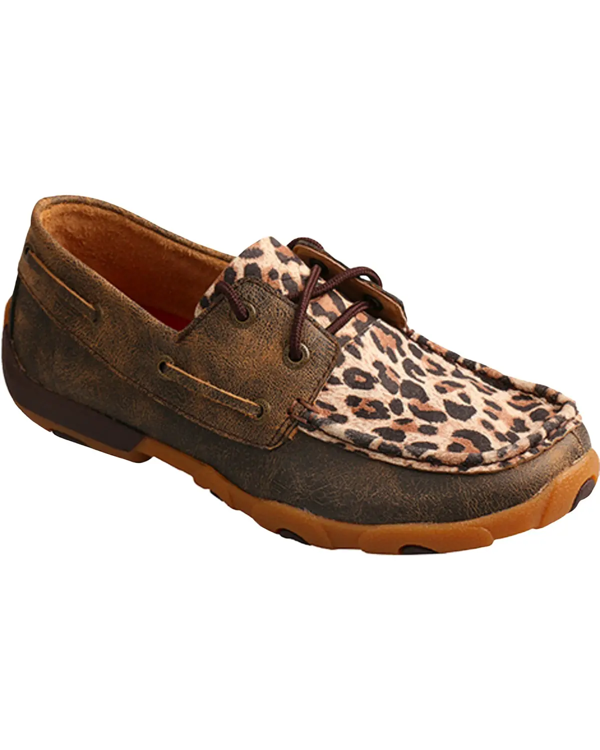 Twisted X Women's Women'S Cheetah Print Driving Moccasins Moc Toe - Wdm0057