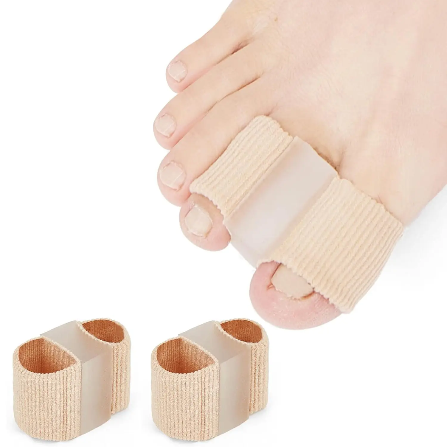 2pcs/4pcs Toe Separators for Overlapping Toes, Compact Gel Toe Spacers with 2 Loops for Women & Men, Foot Care Product Essentials