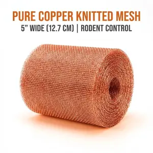 Pure Copper Mesh Rodent Control Roll (20ft / 6M) Rust Proof Wire Mesh Blocker for Mice, Rats, Snails & Birds - Fills Gaps & Cracks