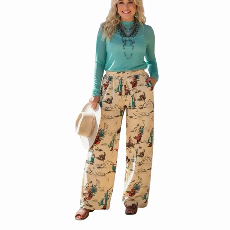 Women’s Cowboy-Rodeo Pants for Western Themed Events, Casual Wear