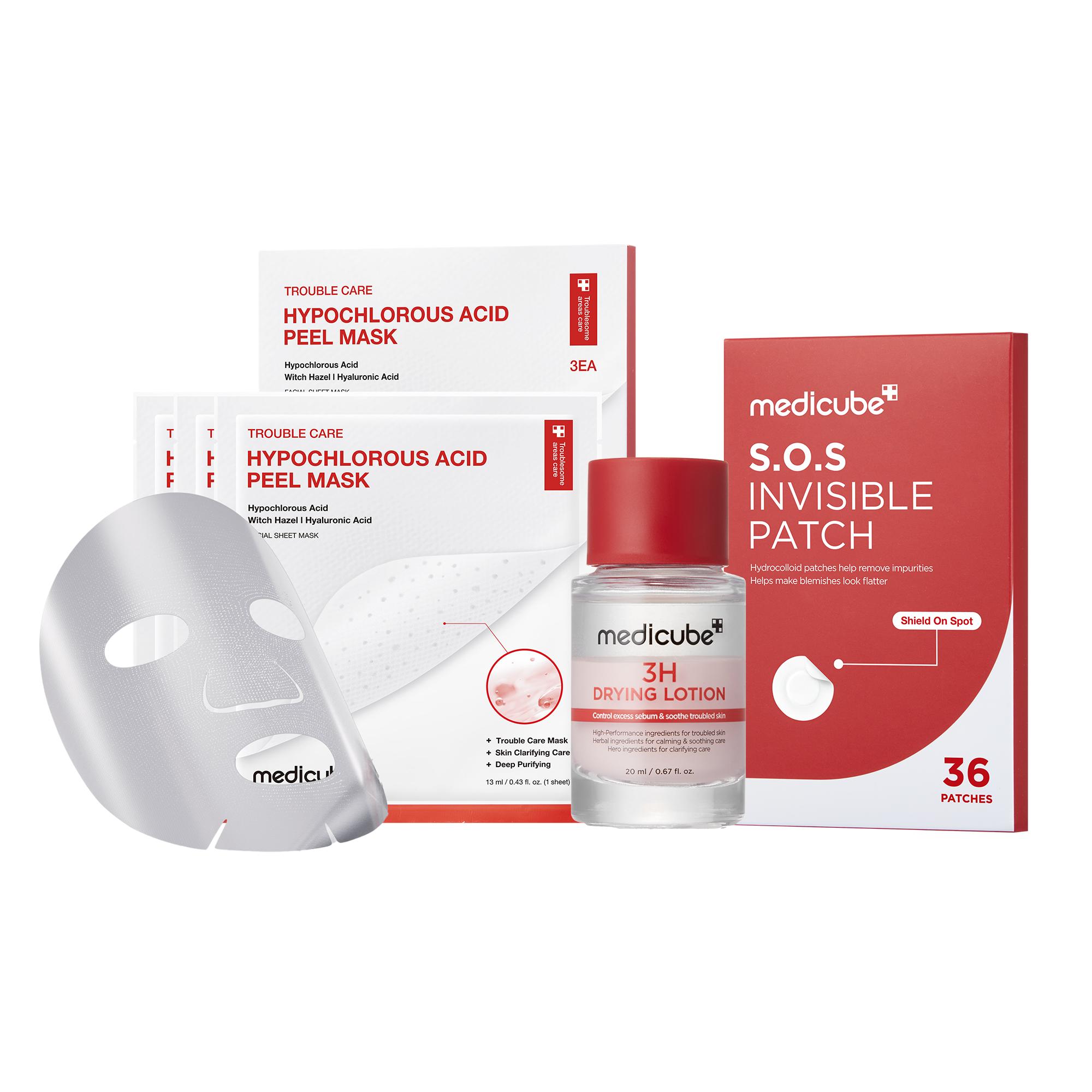 [NEW] [medicube] Ghost My Stressed Skin Set for Acne Prone, Troubled, Breakout-Prone Skin, | Exfoliating, Calming, Soothing, Comforting, Barrier Support, Tone & Texture Care | Korean Skincare, K-Beauty