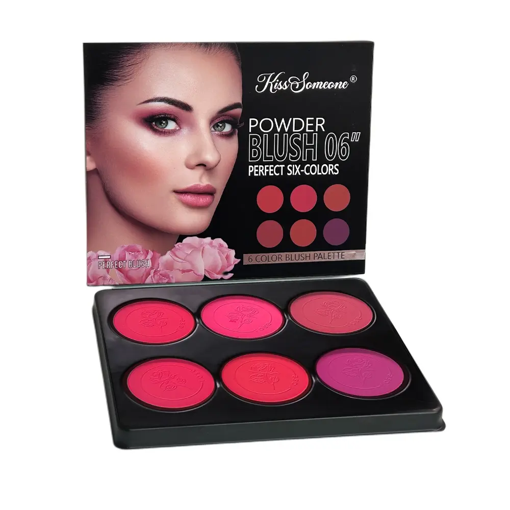 6 Colors Blush Palette for Cheeks, Face Matte Contour Blush Makeup, Buildable Shimmer Facial Cheek Blusher, Blendable Cosmetic Makeup Blush, Makeup Beauty Cosmetics, Cosmetics Products