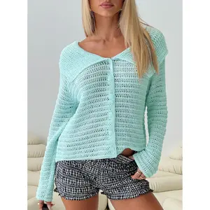 Tuscon Crochet Sweater Blue