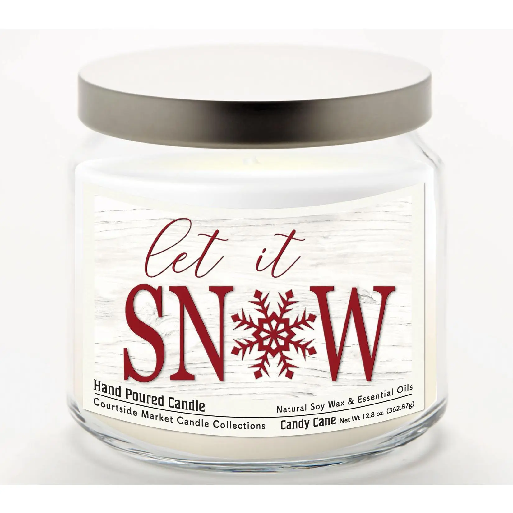 Courtside Market Let it Snow Candle Glass Jar 12.8 oz