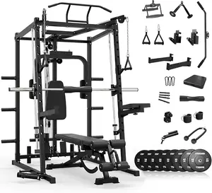 Mikolo CS00 All-in-One Smith Machine Home Gym with 230 lb Weight Plates