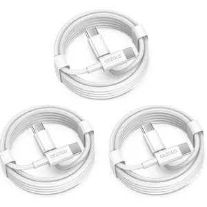 3PCS USB C to USB C 6ft Cable 60W Fast Charging for Apple iPhone 15/16/Pro/Pro Max/Plus, iPad, MacBook, Samsung Galaxy, Google Pixel, Android Phone