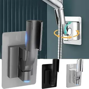 Adjustable Shower Head Holder, Swivel No-Drill Suction Cup Mount, Universal Bathroom Bracket, Strong Adhesive, Rainfall/handheld Spray
