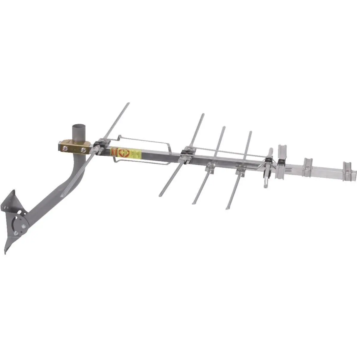 212 MAIN Compact Yagi TV Antenna Digital Receiver, 40 mi Range HD Broadcast Signal Reception, All Seasons Outdoor Use for Boat Owners, Includes Mast, Local, Attic, 1 Year Limited
