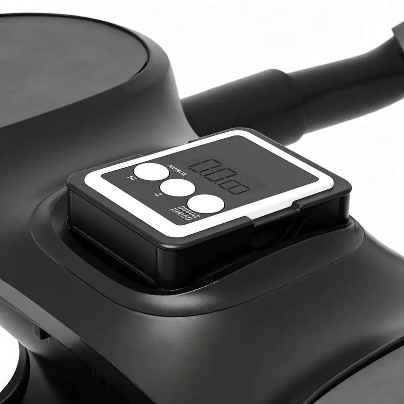 Professional 4 Wheel Ab Exercise Roller with Knee Mat & Timer, Automatic Rebound Core Strengthener