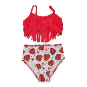 strawberry print Summer Kids Swimwear