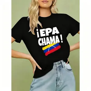 Unisex Cotton T-shirt Featuring Venezuelan Flag and Epa Chama Design with Soft Fabric
