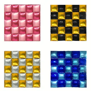 25pcs Double-sided 19-inch Square Background Wall Balloons with Straps for Birthday, Weddings, Anniversaries, Holiday Party Decorations