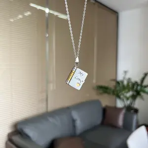 My Love Book Necklace Valentine’s Day, Birthday Day, Memorial Day Gifts Jewelry Love