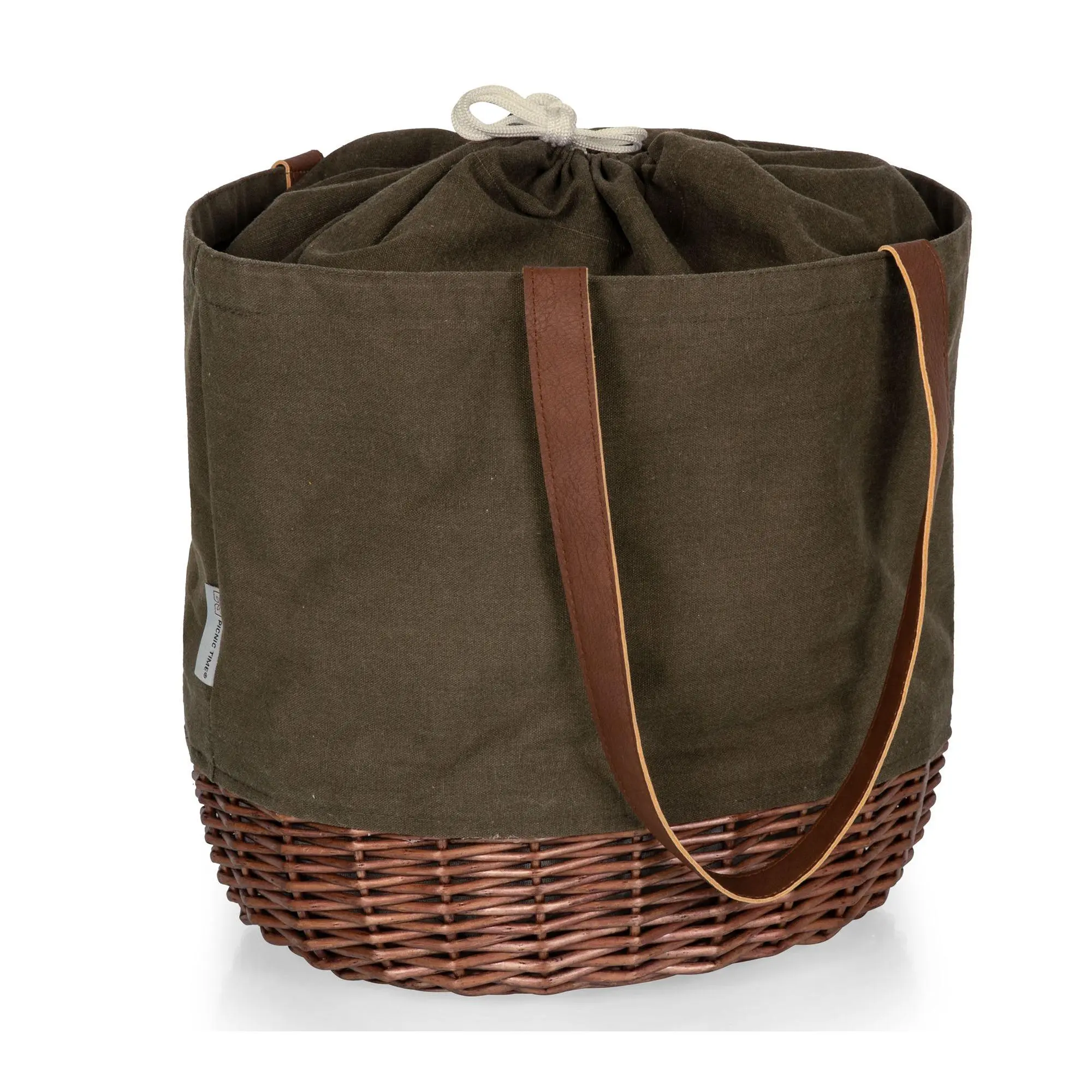 Picnic Time Coronado Canvas and Willow PicnicBasket Tote