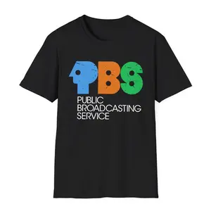 Vintage PBS Logo T-Shirt - Retro Public Broadcasting Service Tee - 70s 80s Nostalgia Shirt for Classic TV Fans