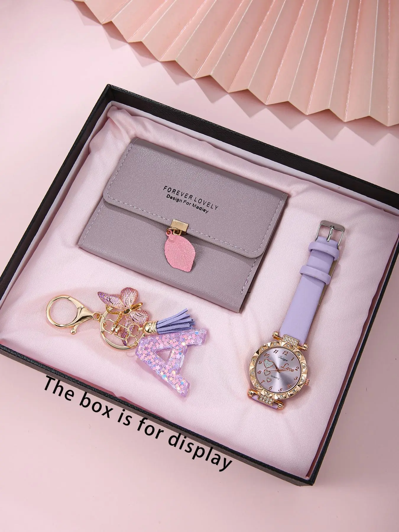 Women's Elegant Fashion Watch & Wallet & Keychain Set, Fashion Watch Set for Party, Daily Decor, Trendy All-match & Exquisite Watch Set for Birthday Gift, Bracelet Watch Set