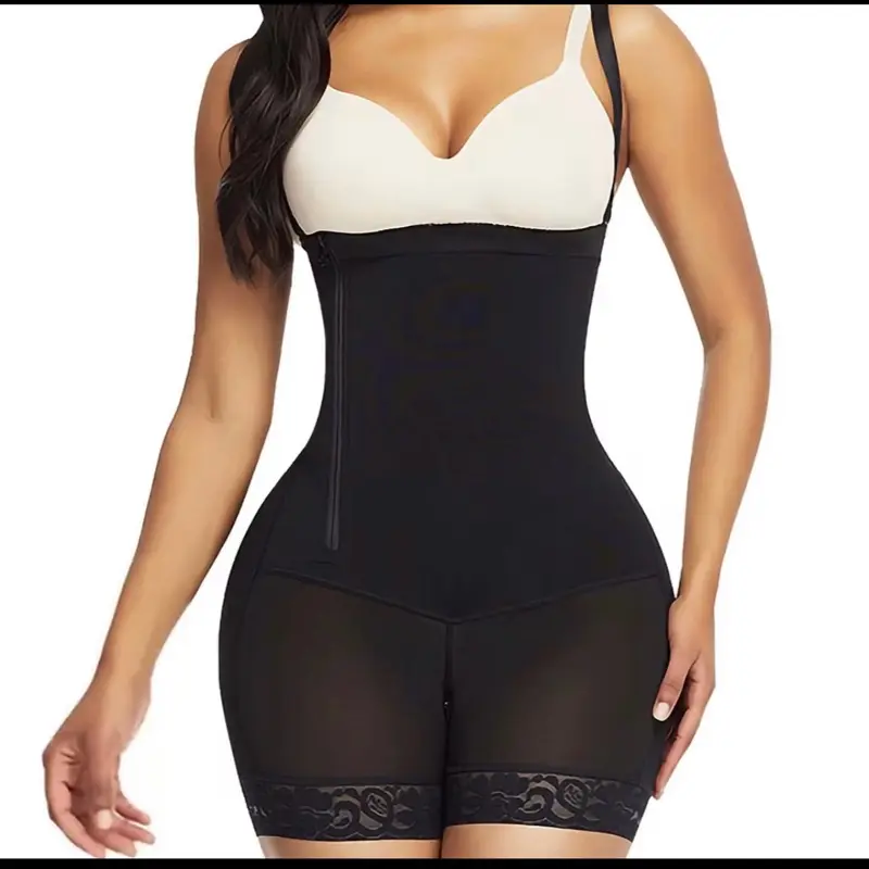 Waist Warrior Faja - High-Waisted Body Shaper with Zipper Closure & Lace Detail for Enhanced Support and Comfort