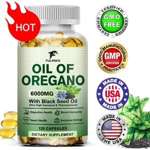 Oil of Oregano with Black Seed Oil, UItra High Carvacrol & Thymoquinone, 20:1 Extract - Antioxidant Immune Health Support, Gut Digestive Health, 120 Capsules, Non-GMO Supplement,