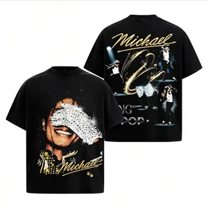 2026 Michael Jackson Biopic Movie Washed Cotton T-Shirt, King Of Pop Graphic Fan Merch Tee