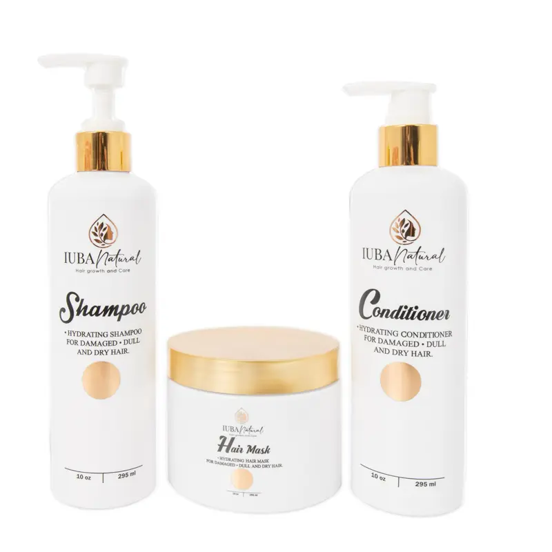 Iuba Hair Care Line 10 Oz Moisturizing & nourishing coconut- Shampoo, condicioner & mask
