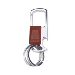 ‌2025 Detachable Leather Key Chain Stainless Steel Buckle Keys Holder with Rings for Men Women Car Home Office Gift‌