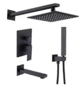 Square Concealed Shower Head in Brass (One Set)