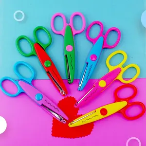 6-Piece Decorative Scissors Set for Crafts, Abs Resin Safety Cutters with Fun Designs, Ideal for Halloween & Christmas Paper Crafting Projects