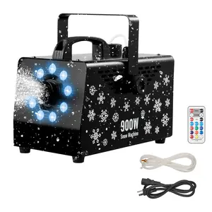 fathersdaygift  VEVOR 900W Snow Machine with 9 LED RGB Lights, 12 LED Lighting Colors, and Wireless Remote, Handheld/Hanging Outdoor Snowflake Machine Fake Snow Machines with 1L Tank for Christmas Party