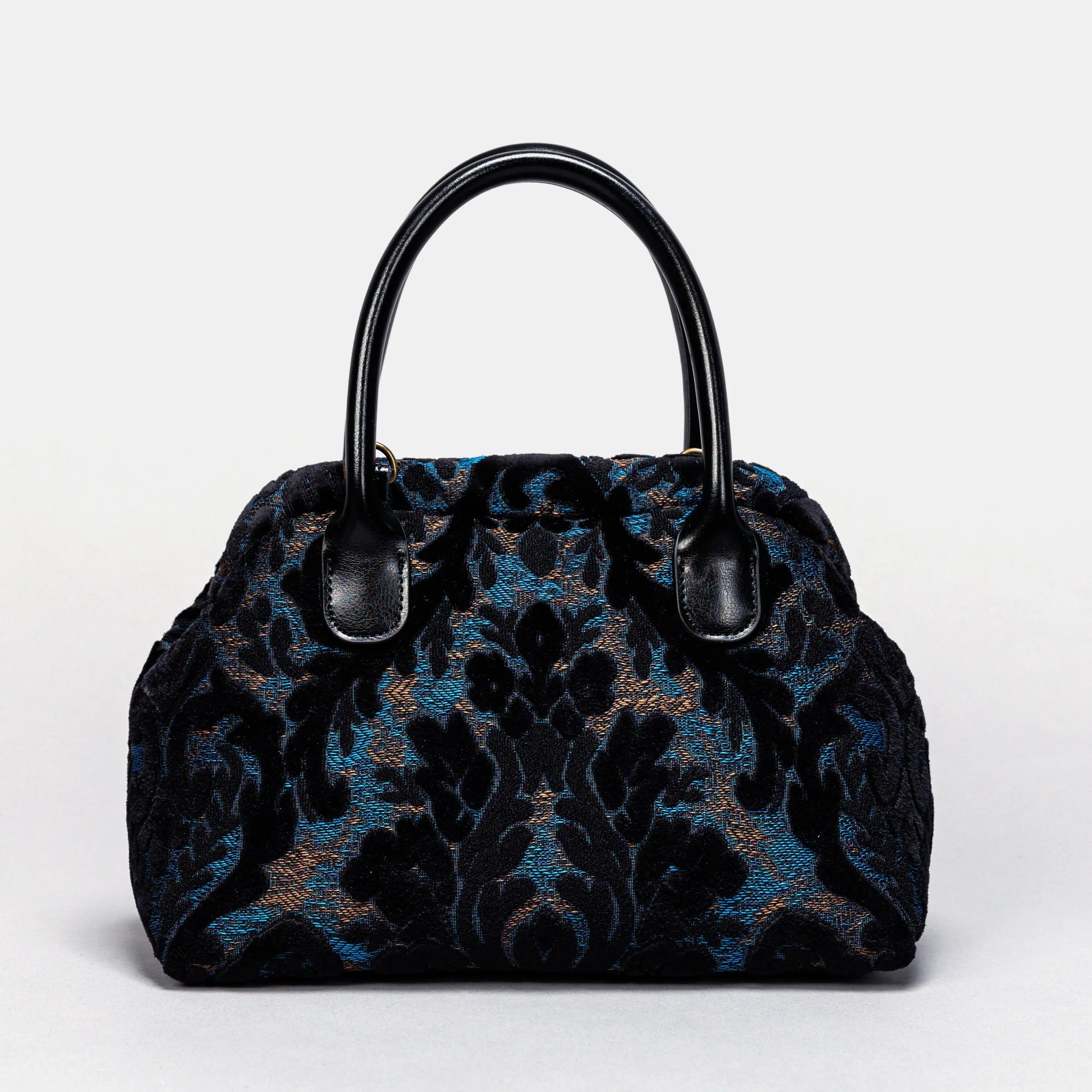 Burnout Velvet Black Carpet Satchel
