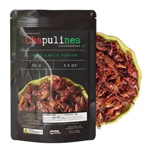 Herbalista - Chapulines Sal y Limón 2.5 oz (70g) - Authentic Oaxacan Grasshoppers | Ready-to-Eat Snack Size with Salt & Lime Flavor | Traditional Exotic Mexican Delicacy