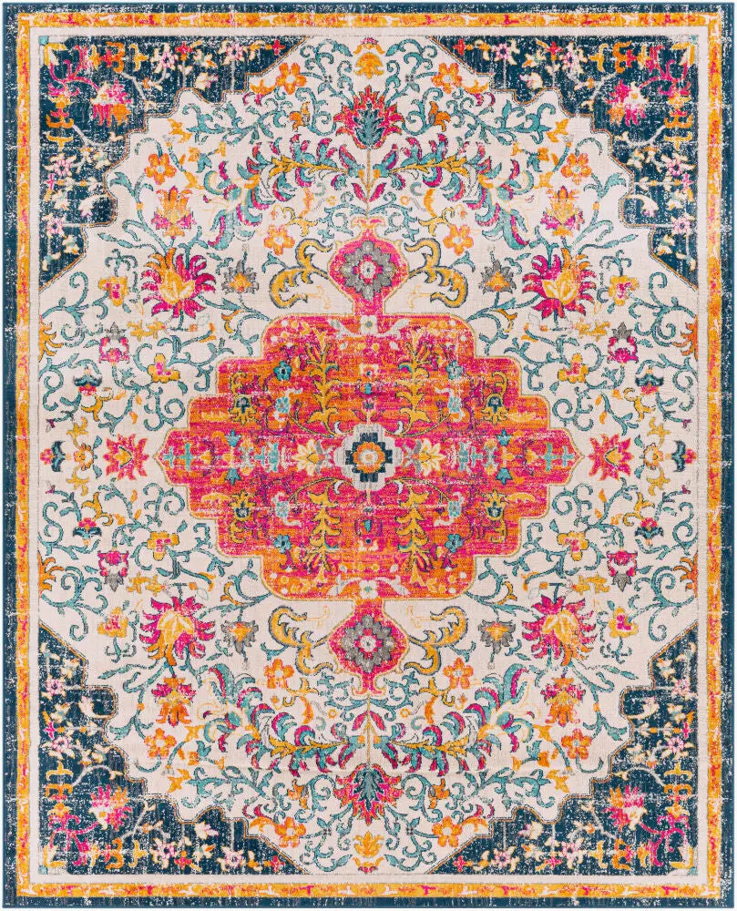 Floransa FSA-2312 Burnt Orange / Fuchsia Rug