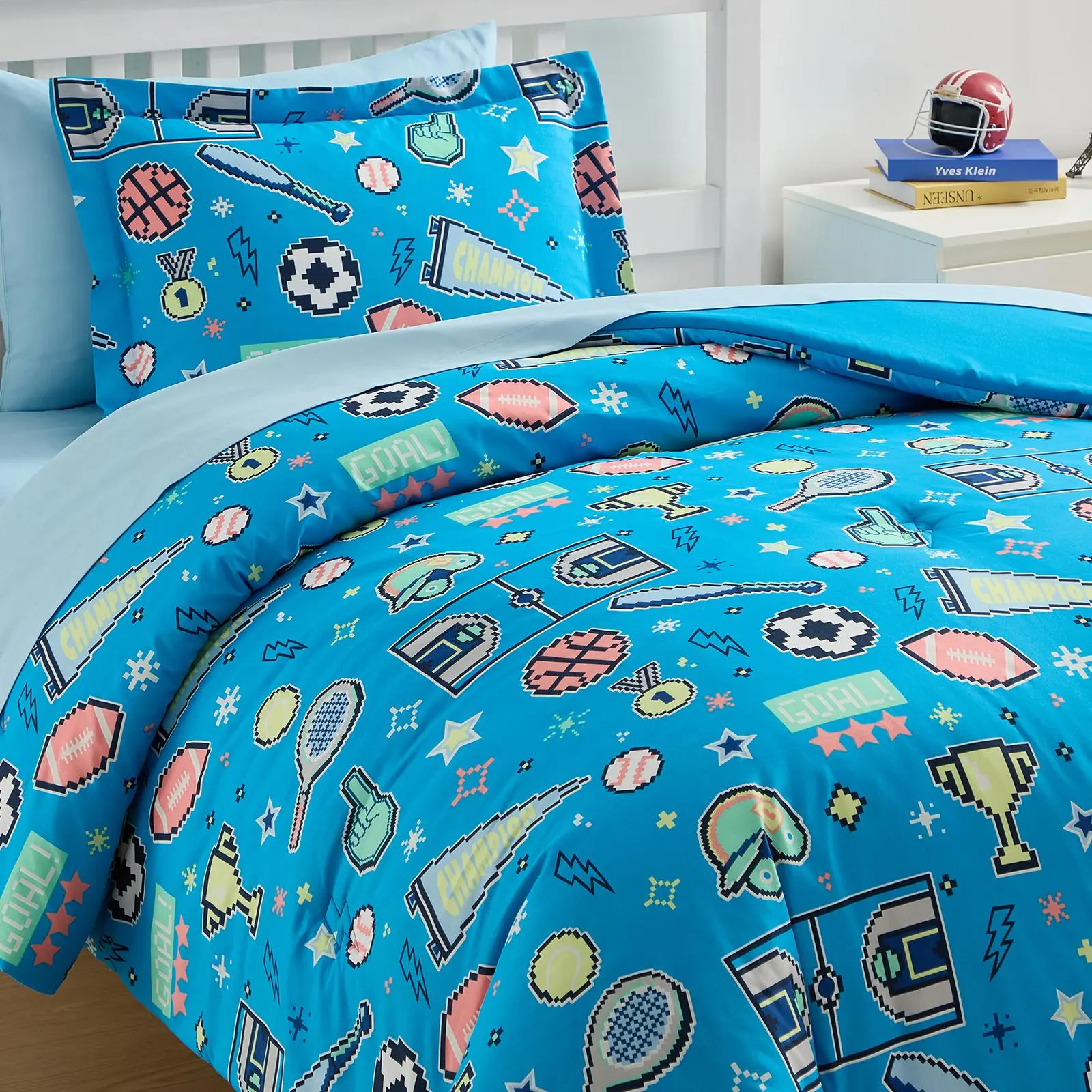 Glow in The Dark Kids Comforter Set Twin/Twin XL & Full 5PCS Bedding Set for Boys Girls Includes Comforter Fitted Sheet Flat Sheet Pillowcase & Sham Soft Breathable Bed Set for Kids Bedroom
