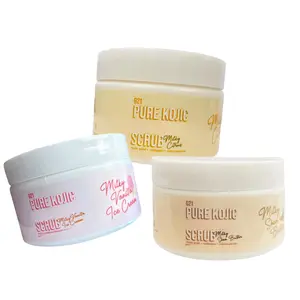 G21 Pure Kojic Body Scrub Set of 3 | Milky Citrus, Vanilla Ice Cream & Shea Butter | 300g