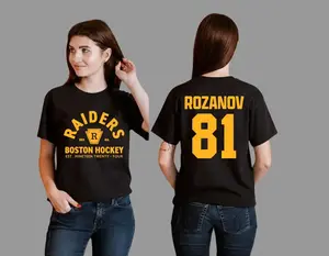 Boston Hockey Raiders Baby Tee, Rozanov 81 Two Sided Small Fit Shirt, Heated Rivalry Inspired Fan Merch, Cute Gift for Her