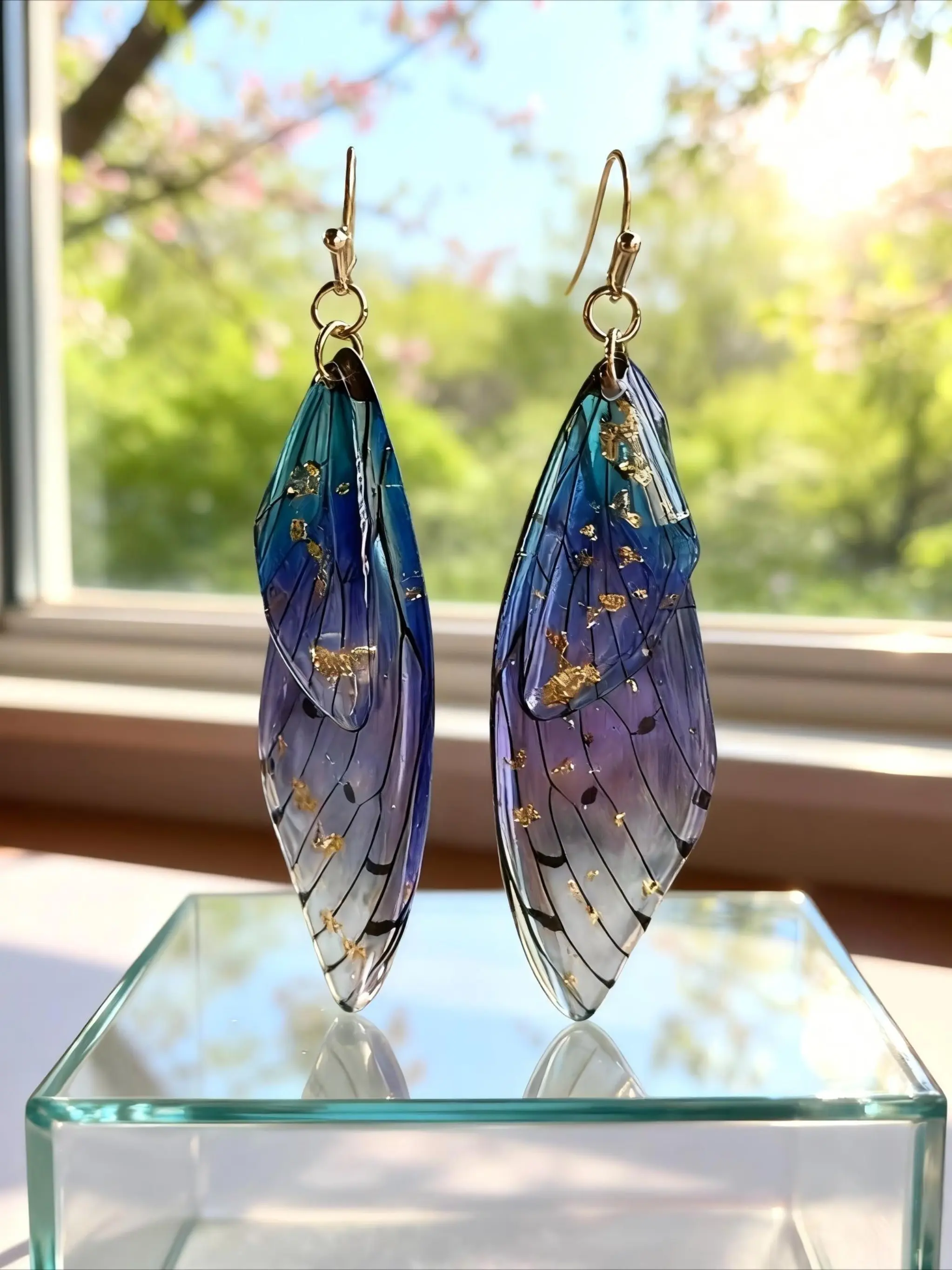 Butterfly Wing Earrings, Personalized Design, Cicada Wing Earrings, Retro Style, Statement Earrings, Ear Accessories, Perfect for Daily Wear, Ideal Gift Choice