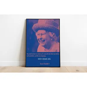 Queen Elizabeth II Pop Art Wall Decor | Vintage Retro Posters