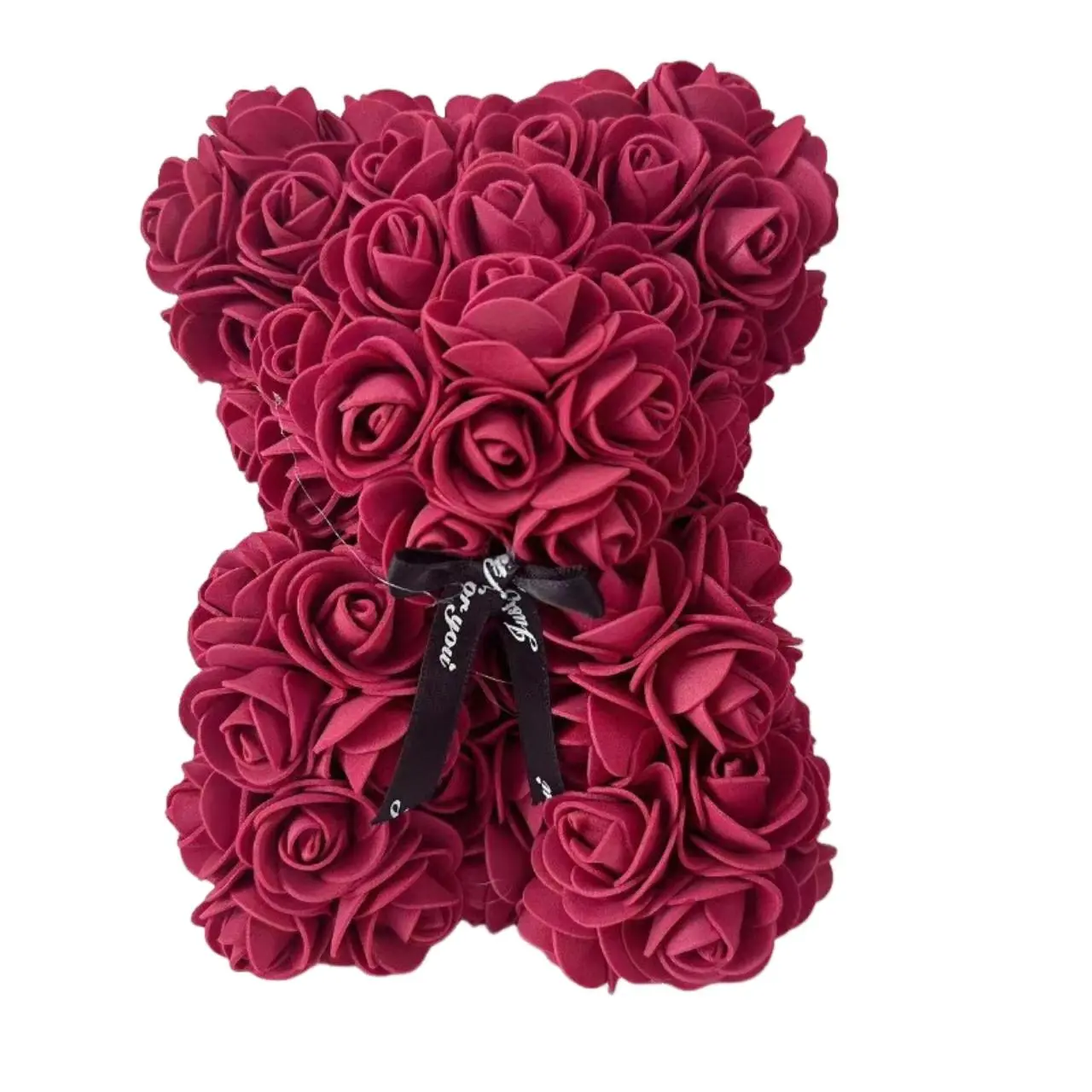 Rose Teddy Bear Design Ornament, 1 Count Artificial Rose Bear Gift, Artificial Fake Flowers, Home Decor for Living Room Bedroom Dining Room Wedding Party, Gift, Decorative Flowers, Artificial Flower Decoration, Faux Floral Decor