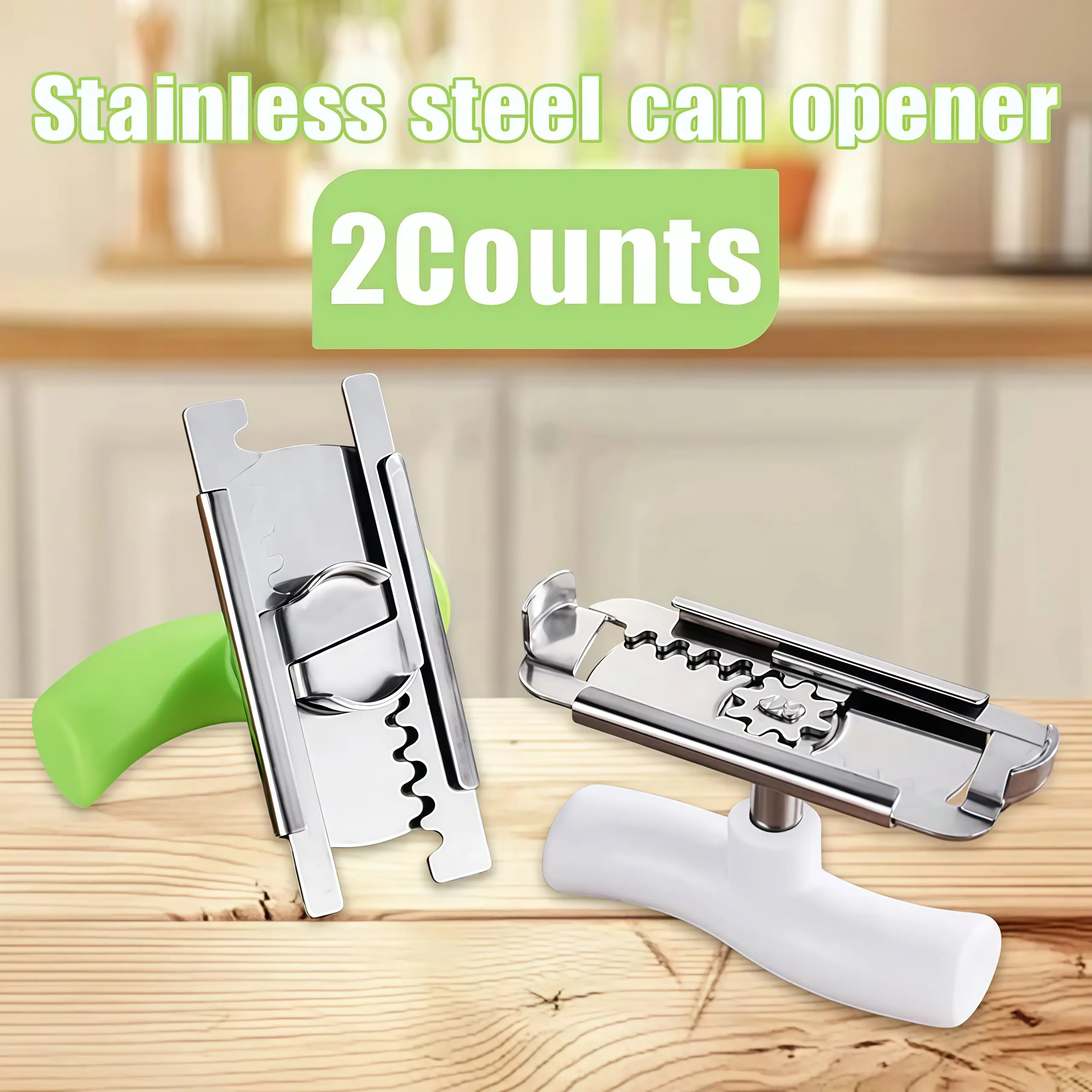 2pcs Durable Stainless Steel Multifunctional Bottle/Can Openers Set - Ergonomic Anti-Slip Grip Handles, Labor-Saving, Enhancing Safety, Household Kitchen Small Tools (Party Bags & Gifts Compatible)