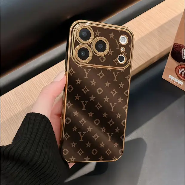 Luxury Retro Style Smartphone Case - Imitation Liquid Silicone Soft Cover with Wristband Kickstand, High-Temp Bake, Drop-Resistant Shockproof Bumper, Multi-Model Protection Accessories for iPhone 11-17 Pro Max Plus, Dustproof, Anti-Drop