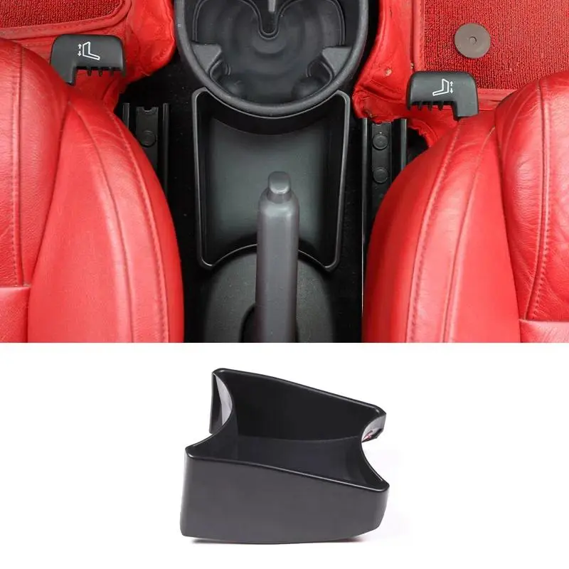 Compact Center Console Storage Tray for Fiat 500 (2011-2015), ABS Plastic Car Organization Accessories, Gear Shift & Handbrake Area Fit, Firm Fixation, Easy Installation, Trace-Free Disassembly