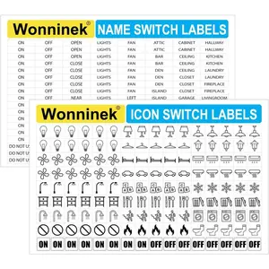 Light Switch Labels 600PCS Transparent Switch Identifier Stickers Waterproof Switch Stickers for Home Office Kitchen Bathroom Identification & Organization