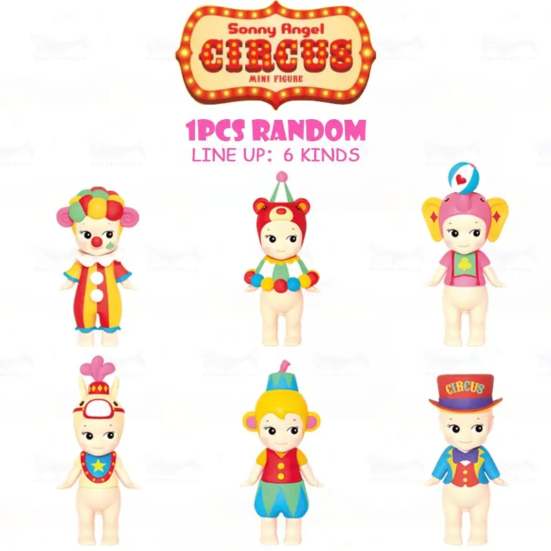 Sonny Angel Circus Series Mini Figures | Adorable Kawaii Mystery Characters for Surprise Gifts, Figure Collectors & Cat Lovers