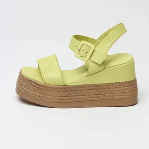 Venetia Lime Open-Toe Women's Summer Platforms