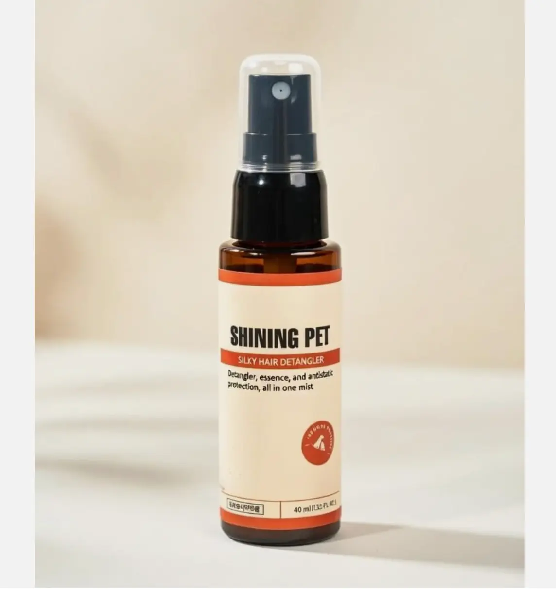 Shining Pet Silky Hair Detangler, Premium K Beauty Pet Grooming Spray, Mini (1.35 oz)